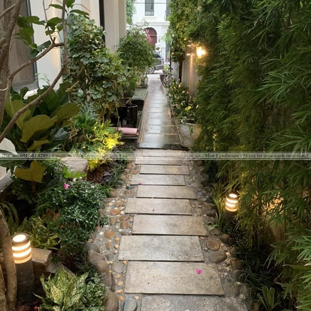 Thiết kế tiểu cảnh vườn bên hông nhà